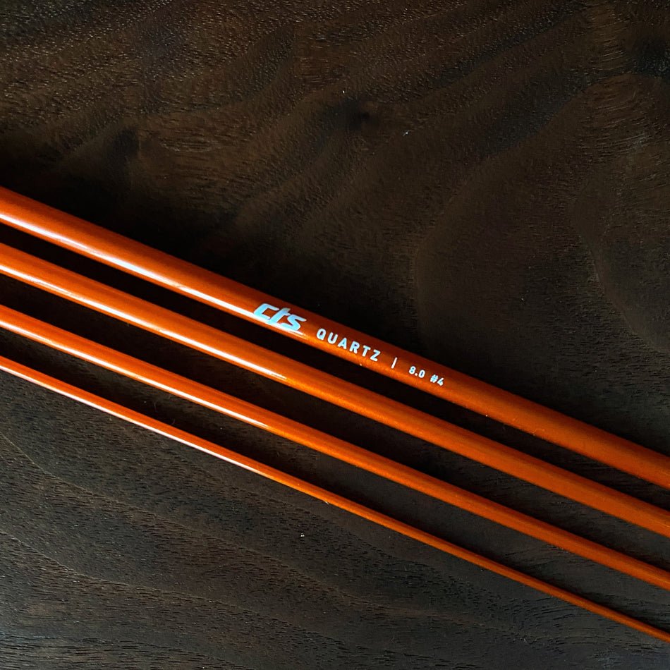CTS CRYSTALGLASS™ 8' 4wt 4pc Golden Persimmon - Fish On! Custom Rods