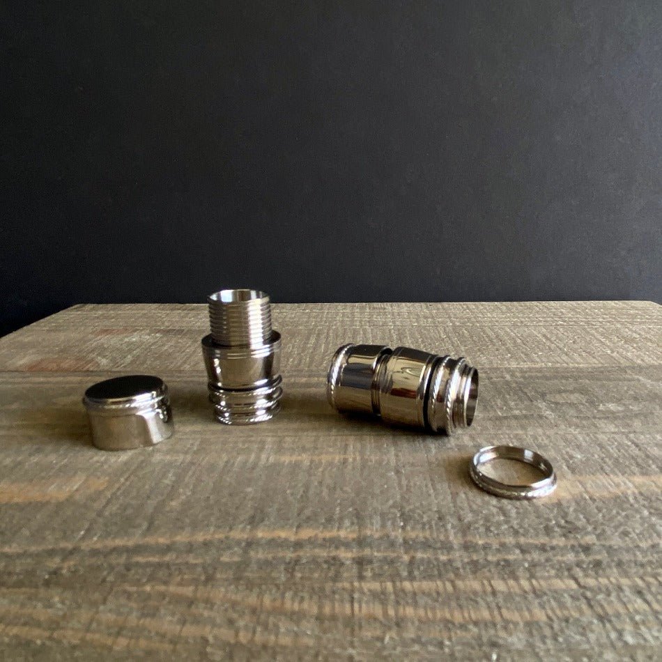 Down Locking Thread Barrel .640 - Bright Nickel Aluminum - Fish On! Custom Rods