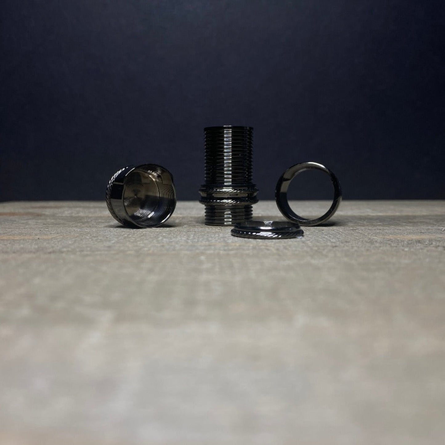 Down Locking Thread Barrel .705 - Black Nickel Aluminum - Fish On! Custom Rods