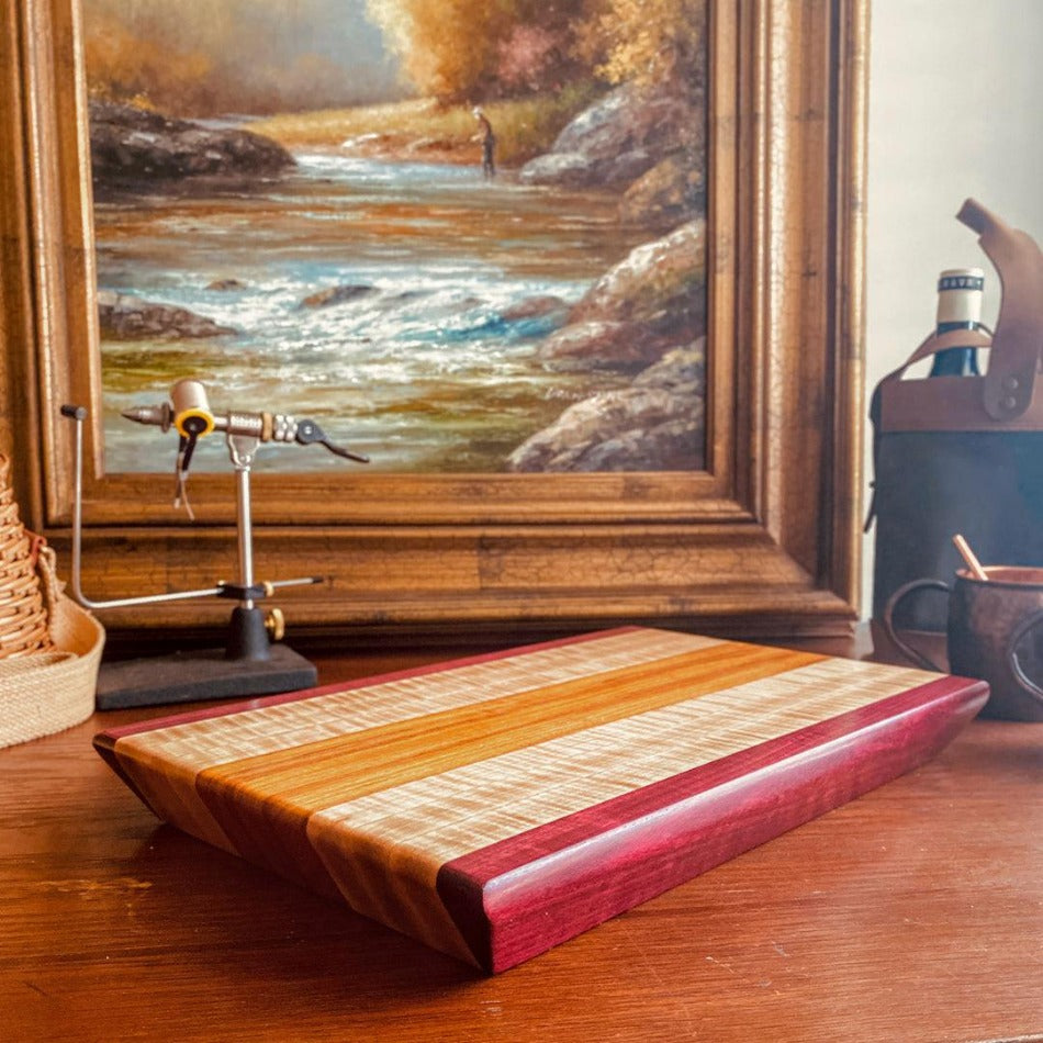Edge Grain Serving Board - Fish On! Custom Rods