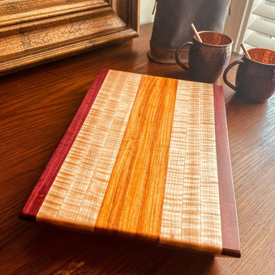 Edge Grain Serving Board - Fish On! Custom Rods