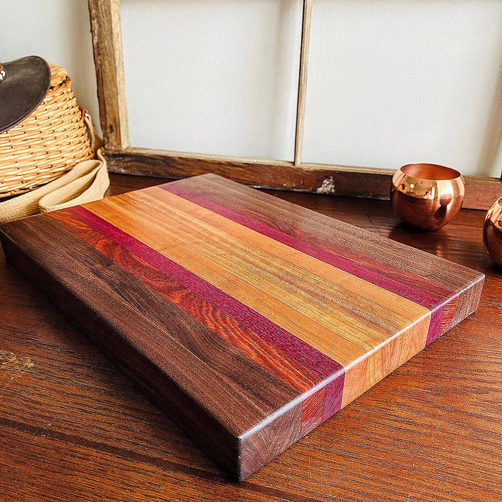 Edge Grain Serving Board - Fish On! Custom Rods