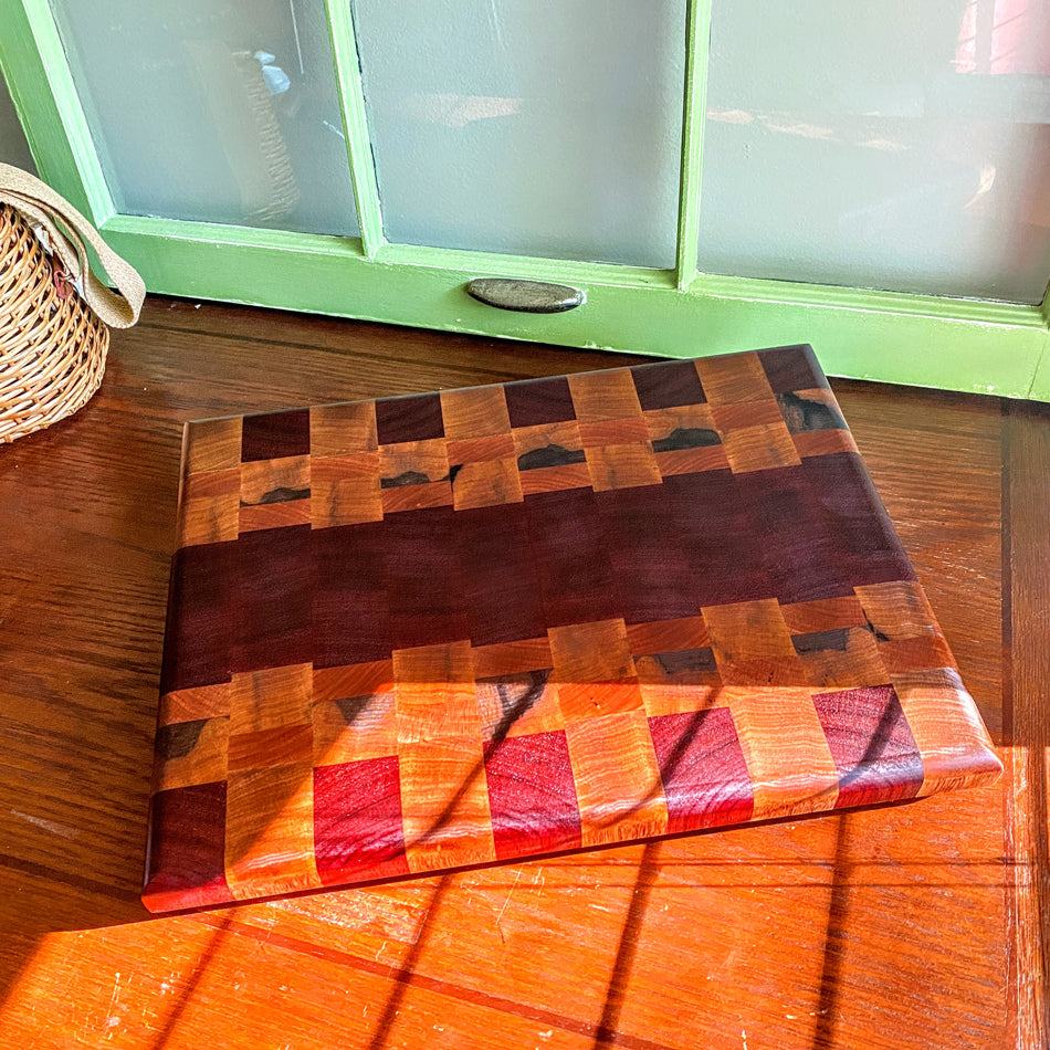 End Grain Cutting Board - Fish On! Custom Rods