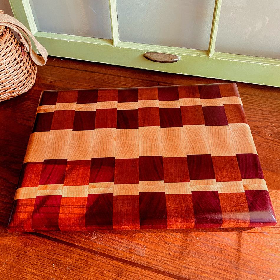 End Grain Cutting Board - Fish On! Custom Rods