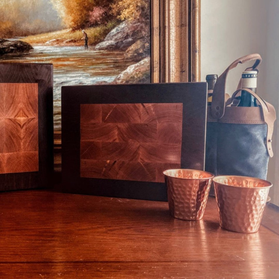 End Grain Cutting Board - Fish On! Custom Rods