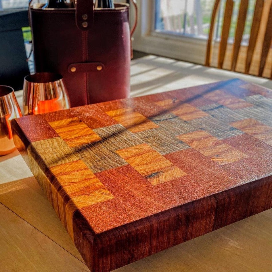 
                  
                    End Grain Cutting Board - Fish On! Custom Rods
                  
                