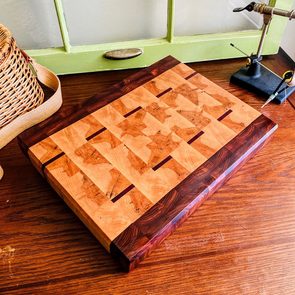 
                  
                    End Grain Cutting Board - Fish On! Custom Rods
                  
                