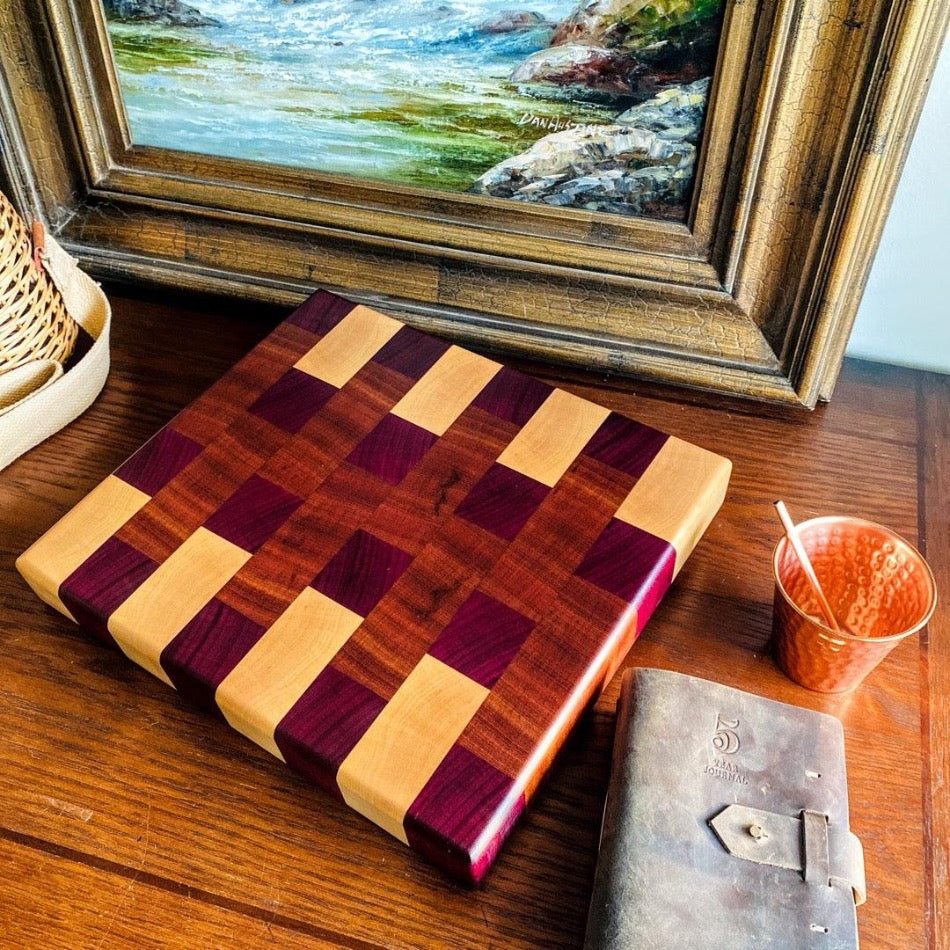 
                  
                    End Grain Cutting Board - Fish On! Custom Rods
                  
                