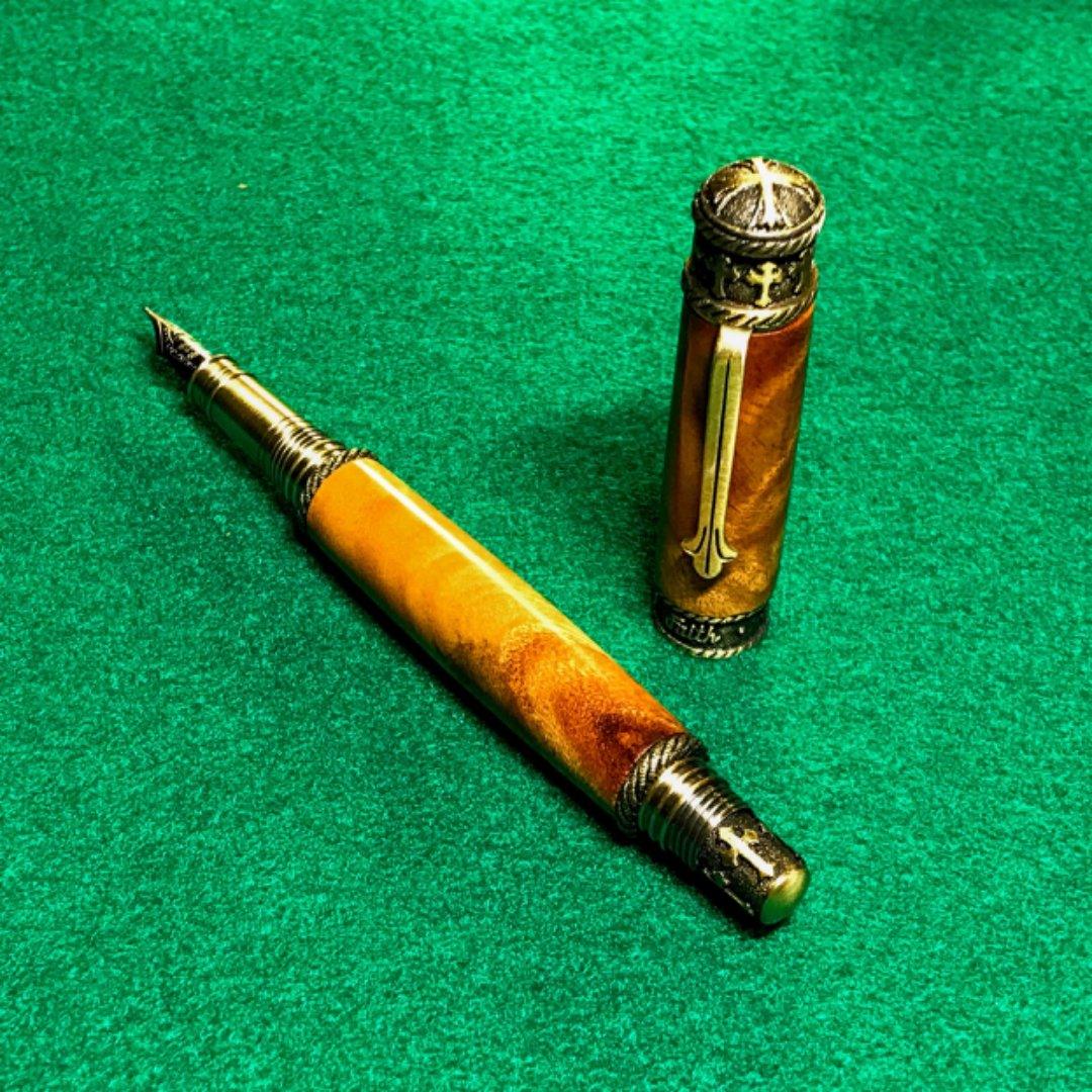 Faith, Hope and Love Fountain Pen - Fish On! Custom Rods