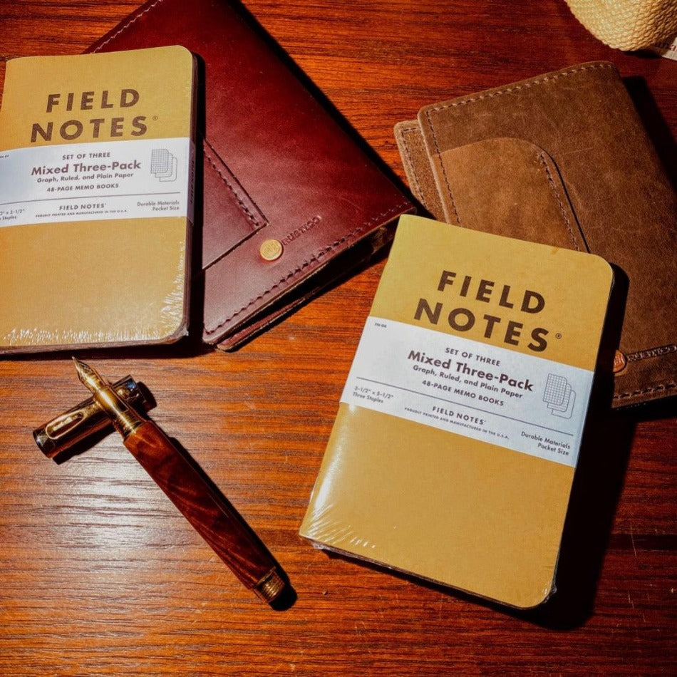 Field Leather Notebook - Fish On! Custom Rods