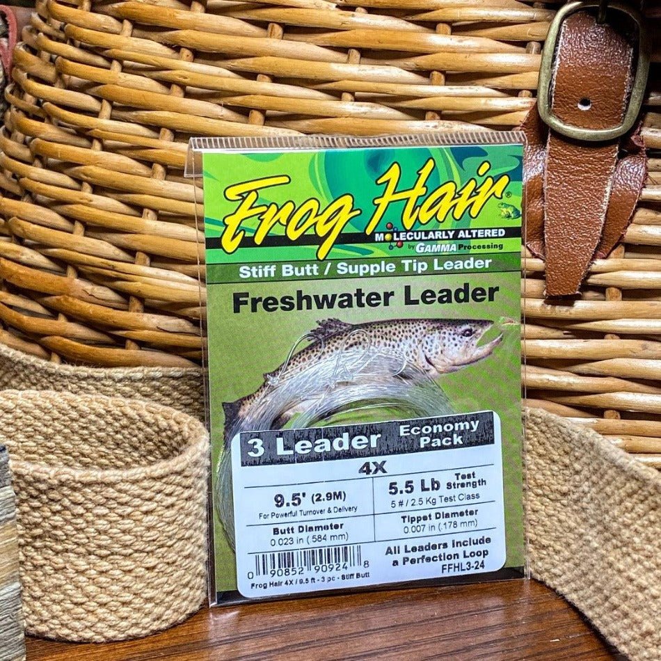 FrogHair Leaders - Stiff Butt (3 - Pack) - Premium Quality - Fish On! Custom Rods