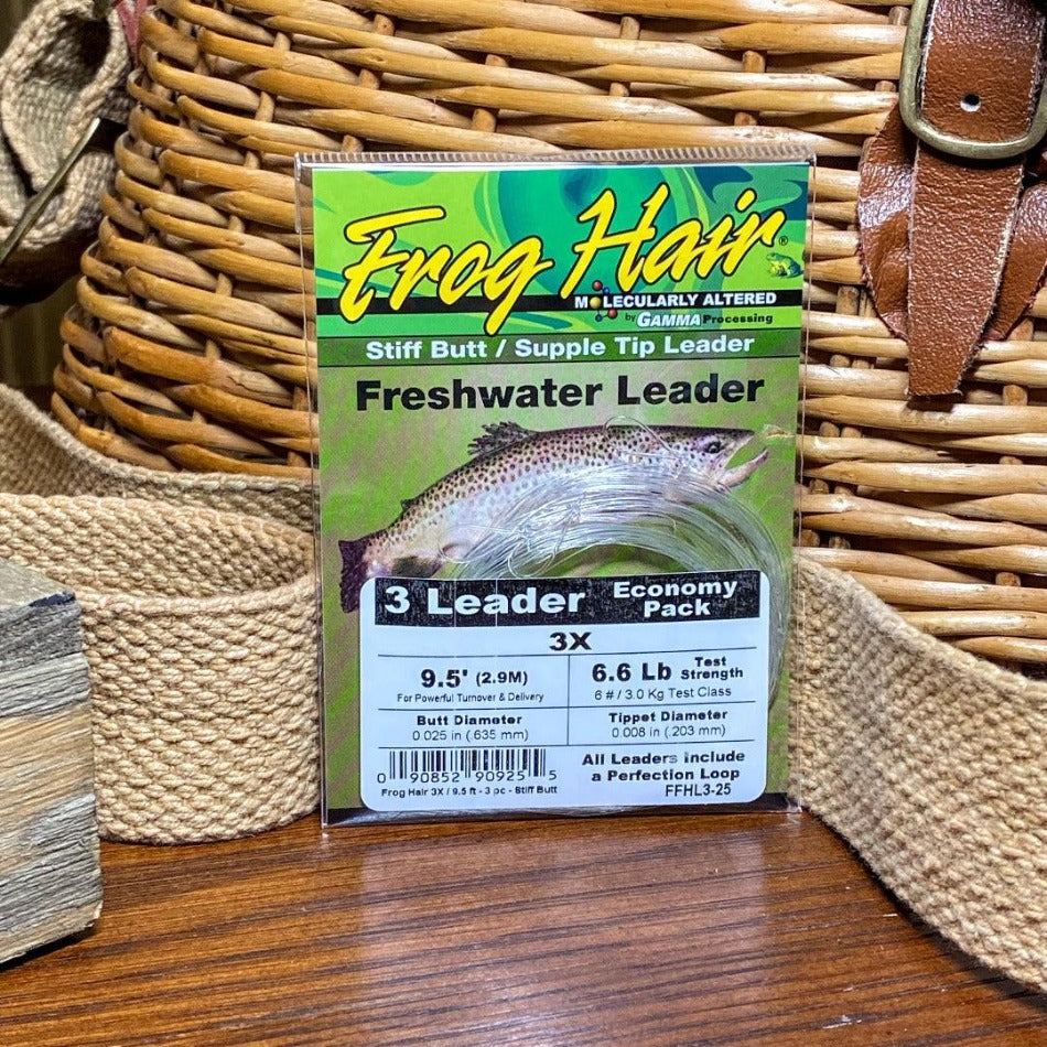 
                      
                        FrogHair Leaders - Stiff Butt (3pk) - Fish On! Custom Rods
                      
                    