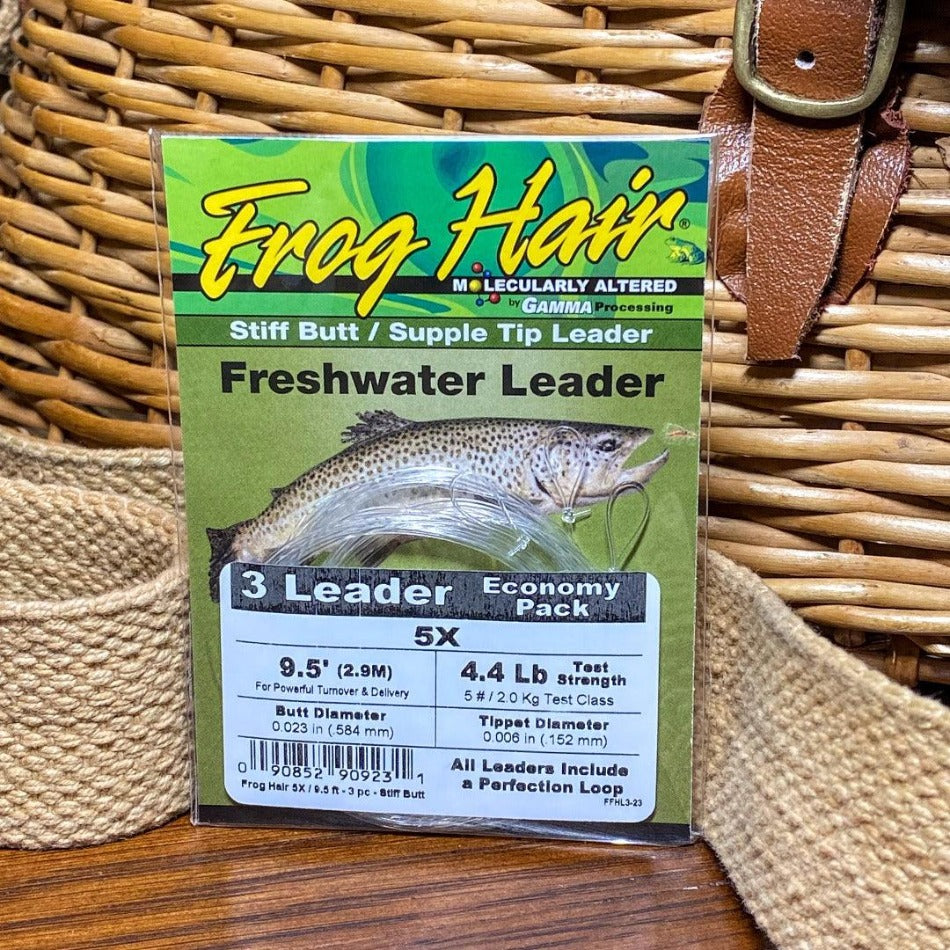 
                  
                    FrogHair Leaders - Stiff Butt (3pk) - Fish On! Custom Rods
                  
                