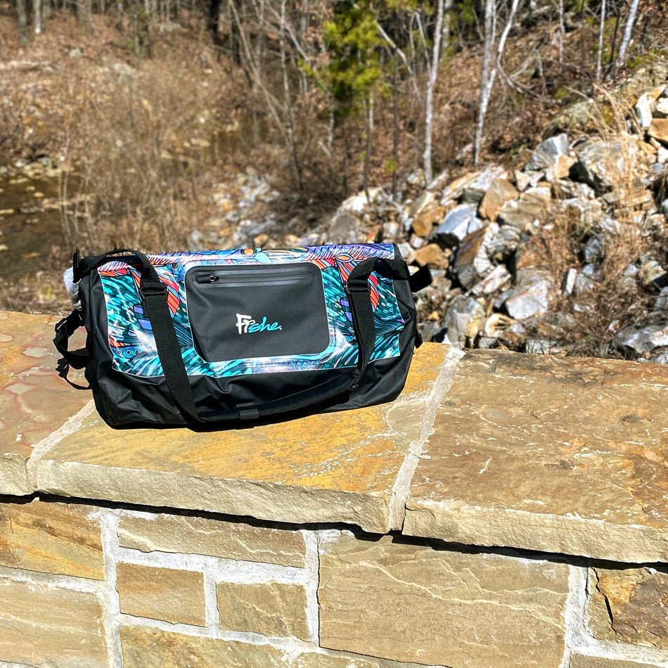 Groovy Grayling Waterproof Duffel - Fish On! Custom Rods