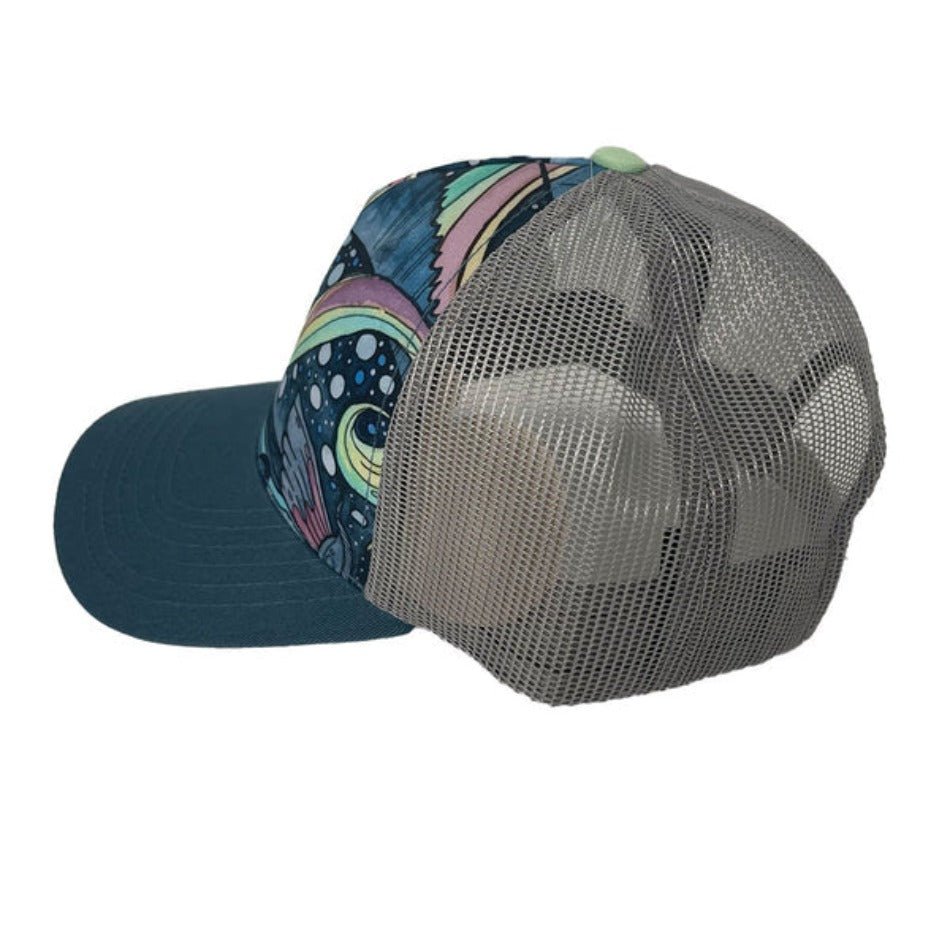 HaliBorealis Abstract Trucker Hat - Fish On! Custom Rods