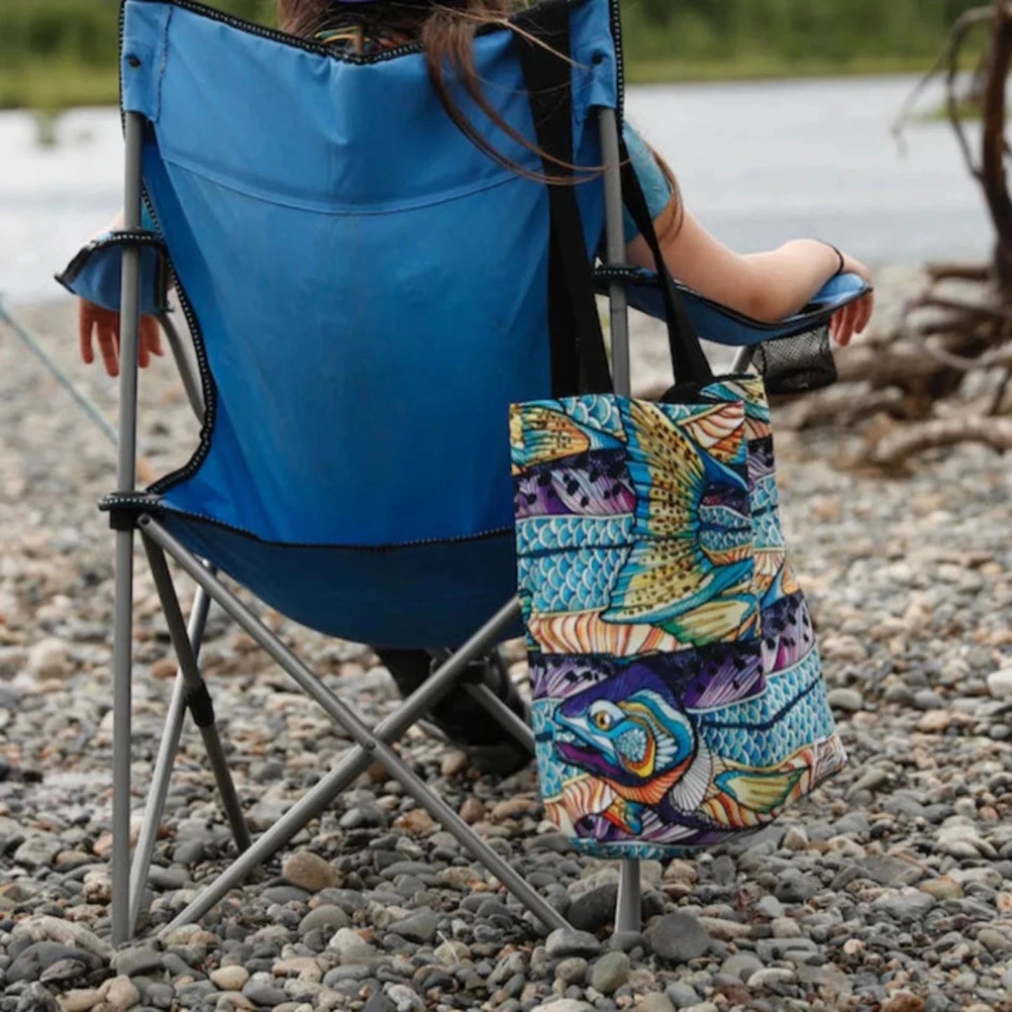 Kaleido King Canvas Tote - Premium Fishing & Multi - Purpose Bag - Fish On! Custom Rods