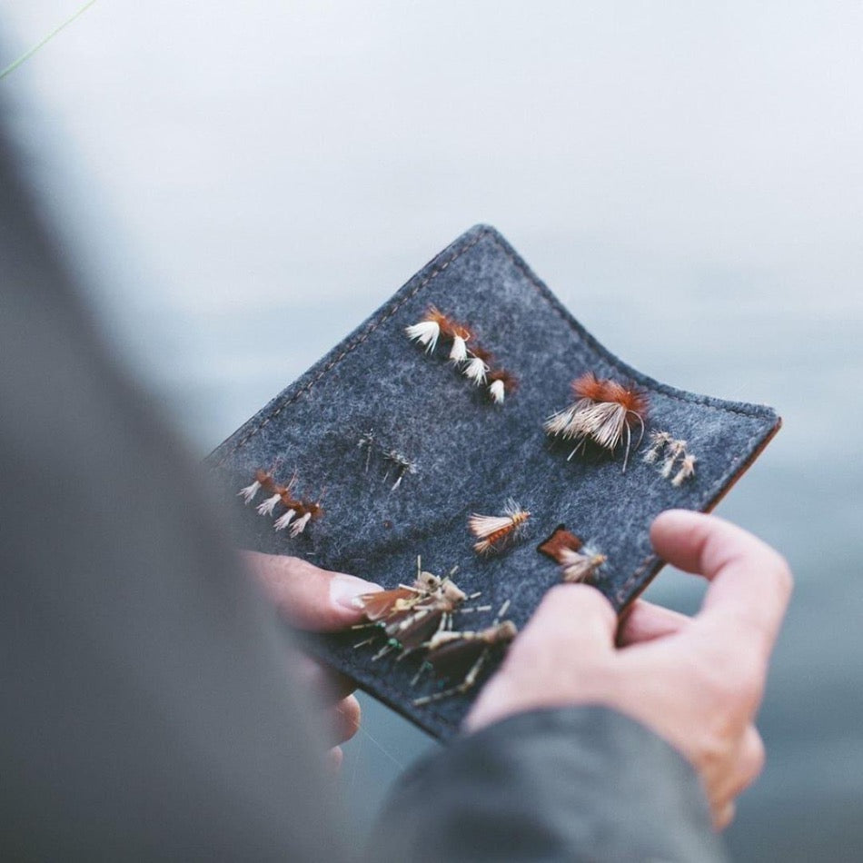 
                      
                        One of our favorites, the Leather Book of Flies keeps your flies dry in style. Handcrafted with genuine top-grain leather, the Book of Flies is designed to hold up to 20 of your best tied flies. You'll be ready to take on your next fly-fishing adventure with ease. The high-quality leather provides a protective and stylish home for your favorite flies.
                      
                    