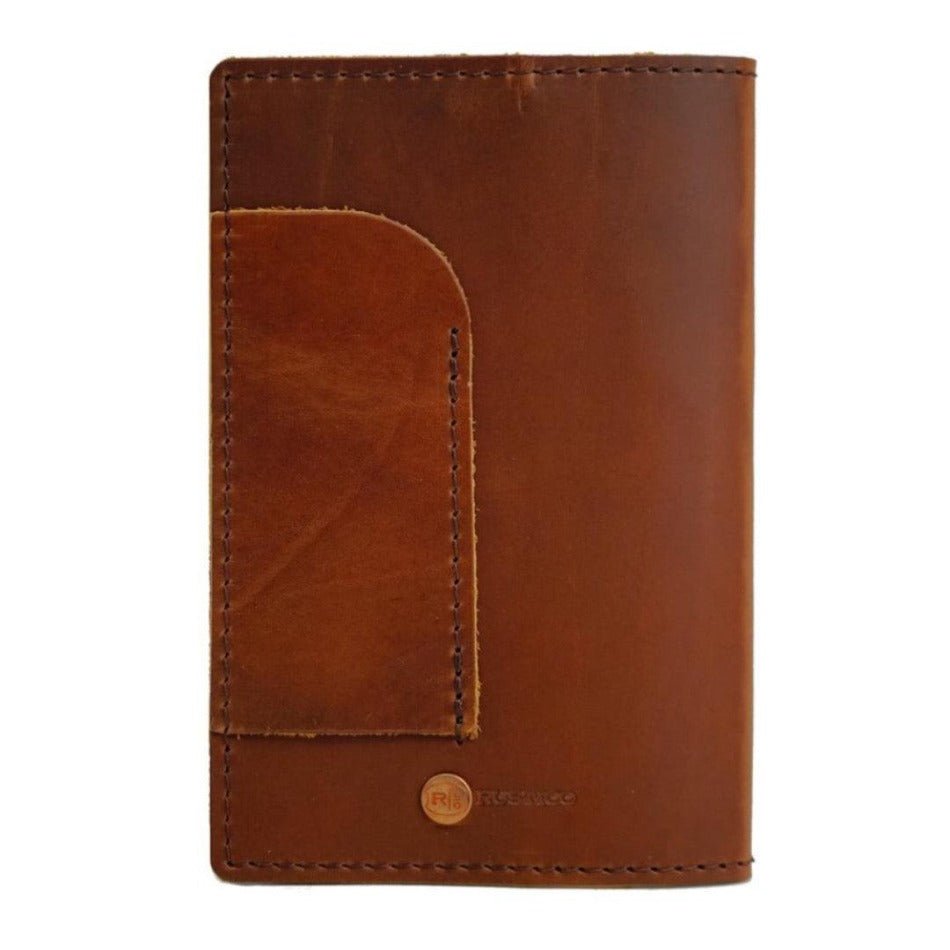 Leather Carry Memo Book Cover - Fish On! Custom Rods