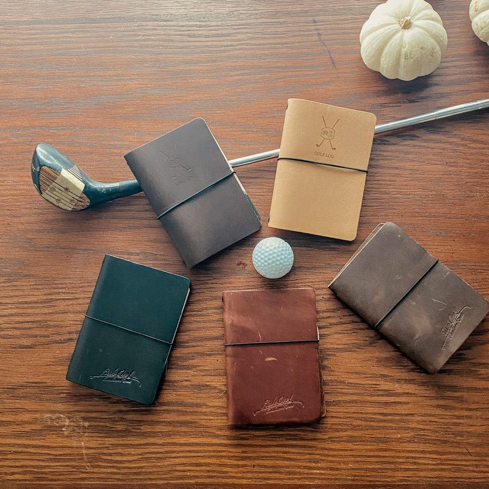 Leather Golf Log -Refillable - Fish On! Custom Rods
