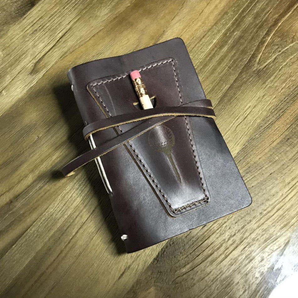 
                  
                    Leather Golf Log with Pocket - Fish On! Custom Rods
                  
                