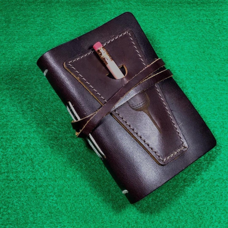 
                  
                    Leather Golf Log with Pocket - Fish On! Custom Rods
                  
                