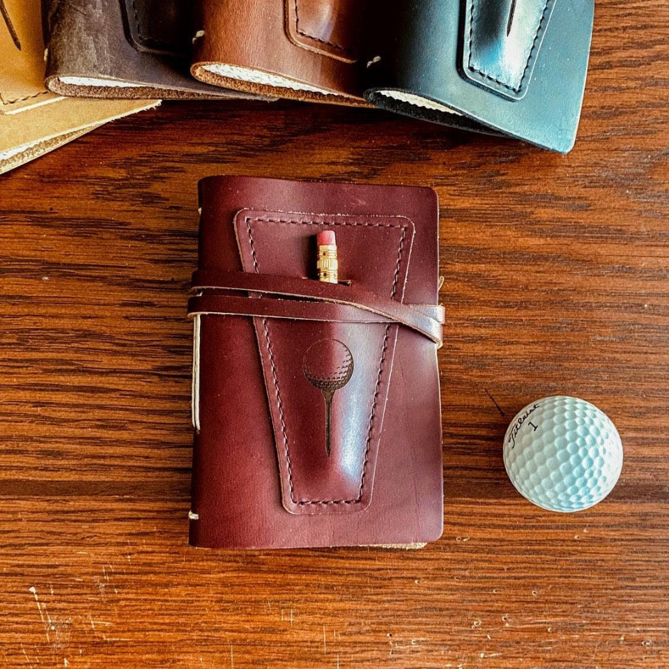
                  
                    Leather Golf Log with Pocket - Fish On! Custom Rods
                  
                