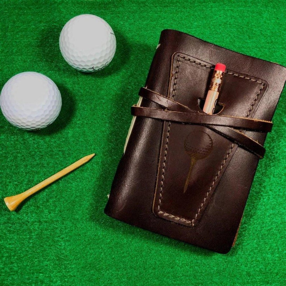 
                  
                    Leather Golf Log with Pocket - Fish On! Custom Rods
                  
                