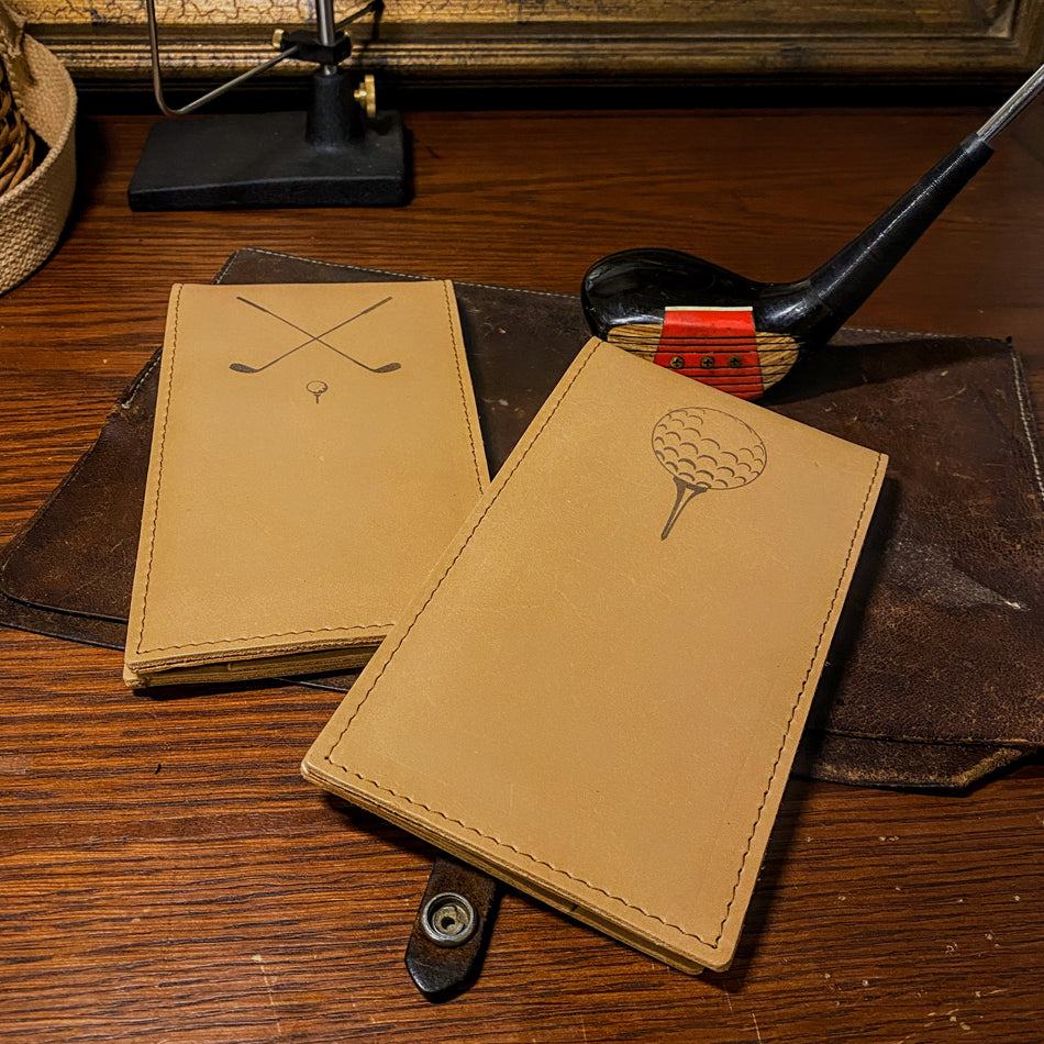 
                  
                    Leather Golf Yardage Book Holder - Fish On! Custom Rods
                  
                