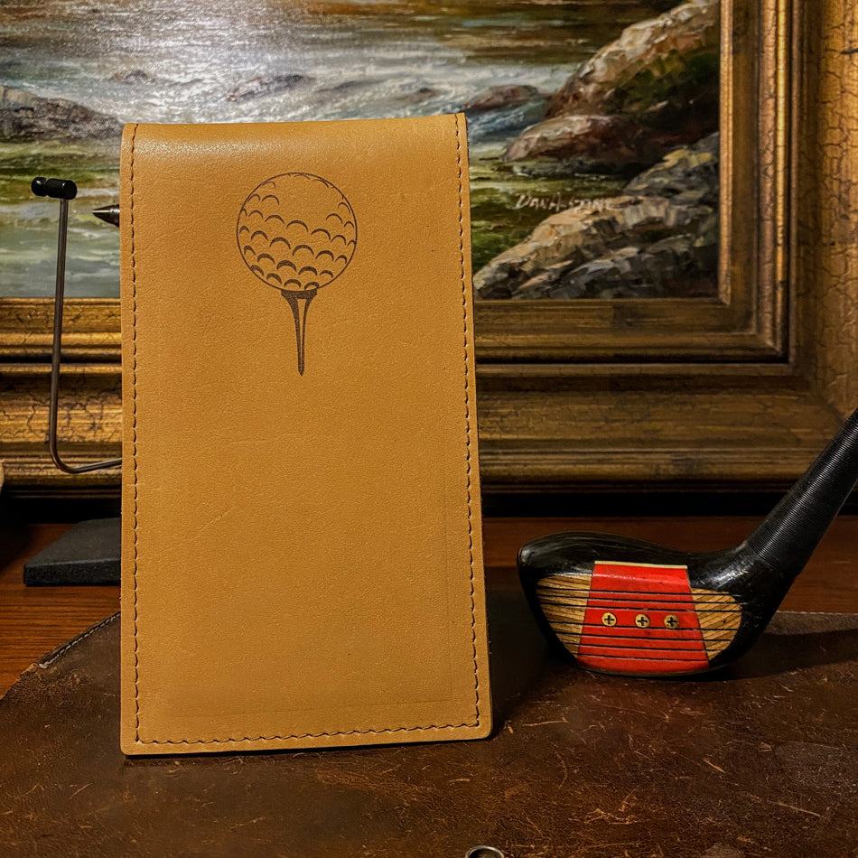 
                  
                    Leather Golf Yardage Book Holder - Fish On! Custom Rods
                  
                