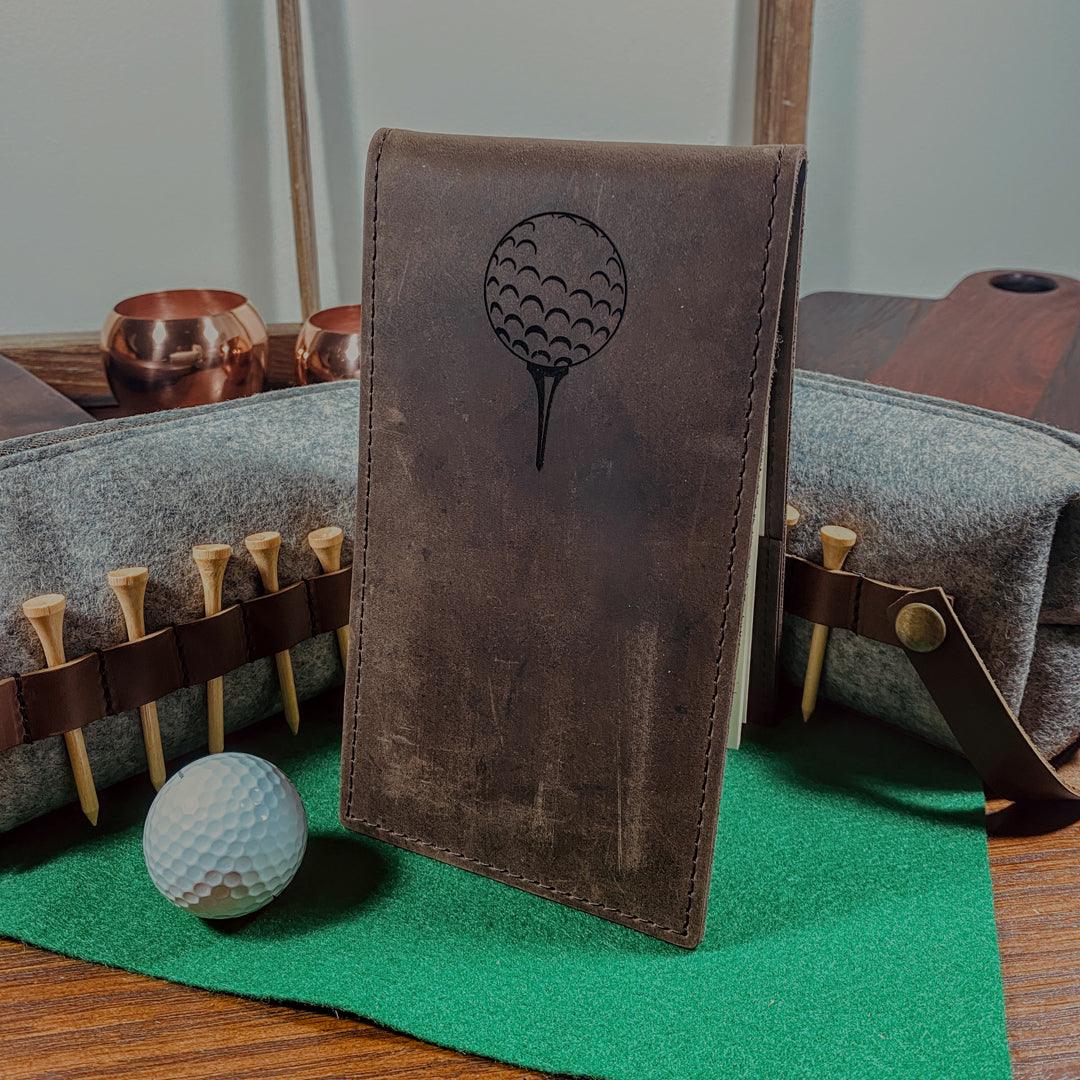 
                  
                    Leather Golf Yardage Book Holder - Fish On! Custom Rods
                  
                