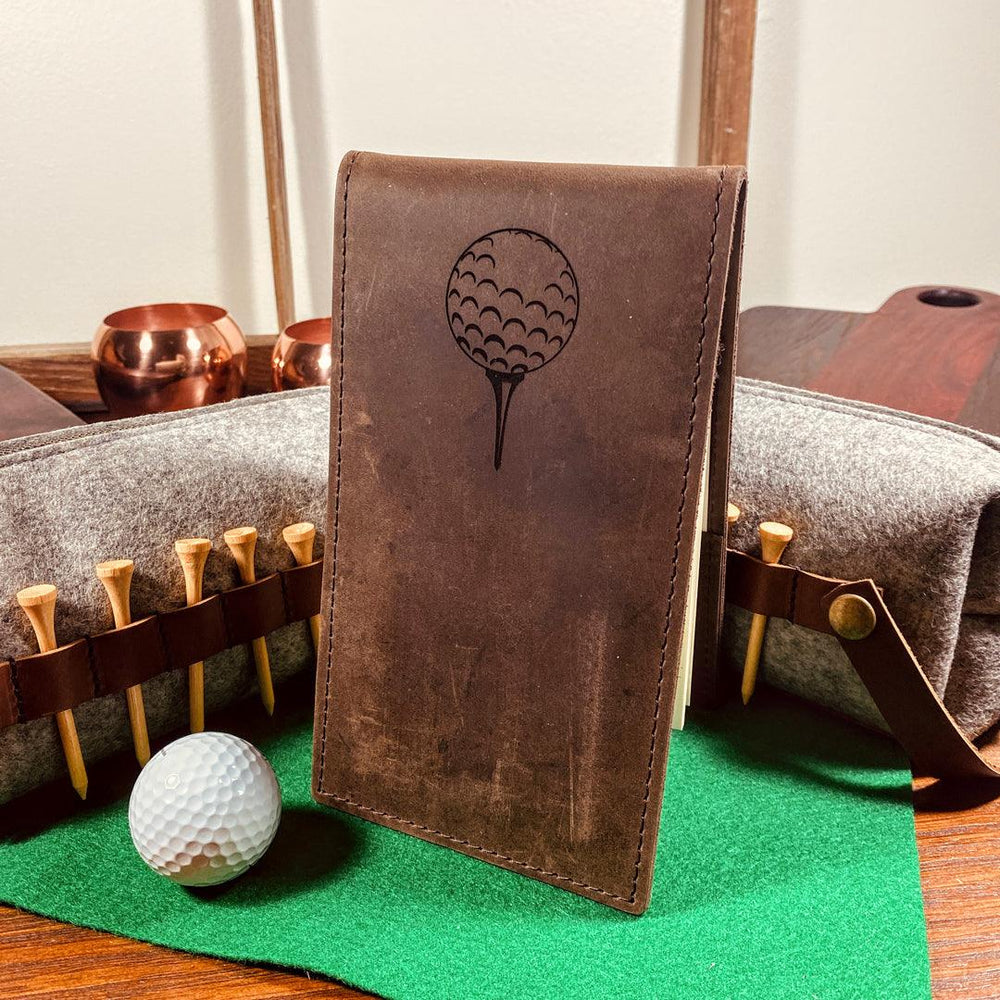 
                  
                    Leather Golf Yardage Book Holder - Fish On! Custom Rods
                  
                