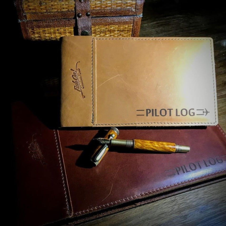 
                  
                    Leather Pilot Log - Fish On! Custom Rods
                  
                