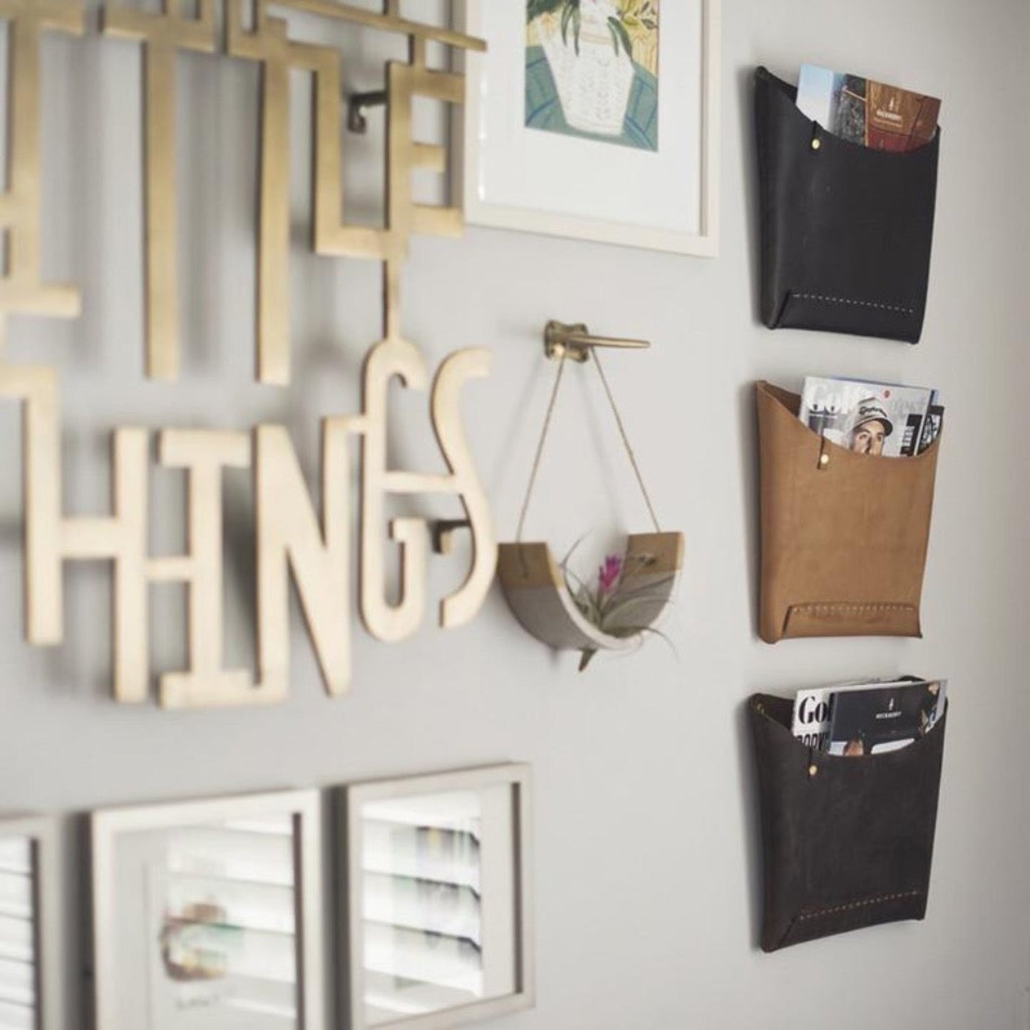 Leather Wall Pocket - Fish On! Custom Rods