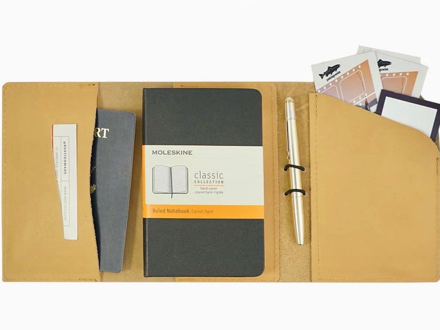 Moleskine Classic Pocket Leather Notebook Cover Limited Series - Fish On! Custom Rods
