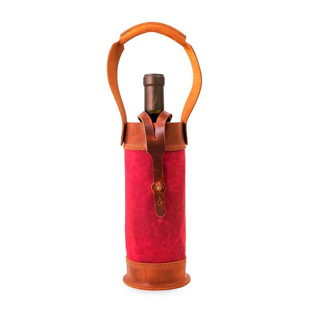 Napa Leather Wine Tote - Fish On! Custom Rods