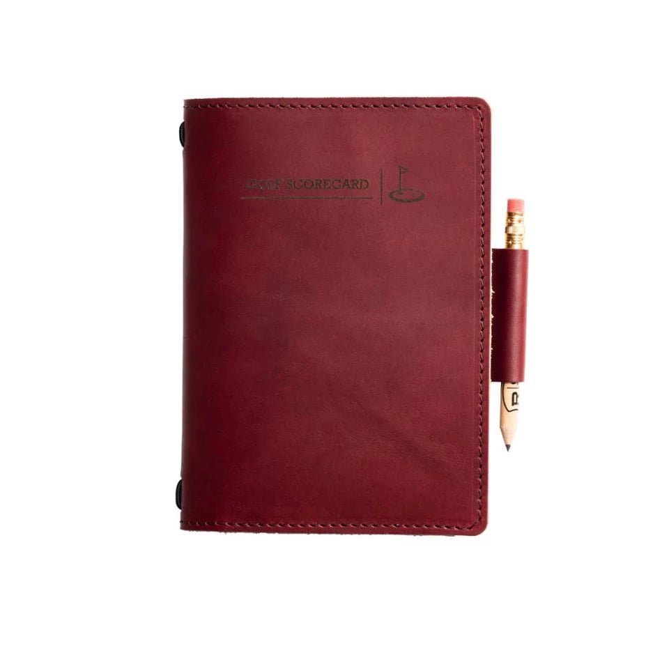 Premium Leather Golf Scorecard Holder - Stylish & Functional - Fish On! Custom Rods