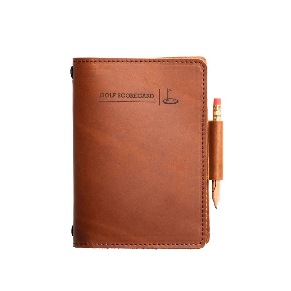 Premium Leather Golf Scorecard Holder - Stylish & Functional - Fish On! Custom Rods