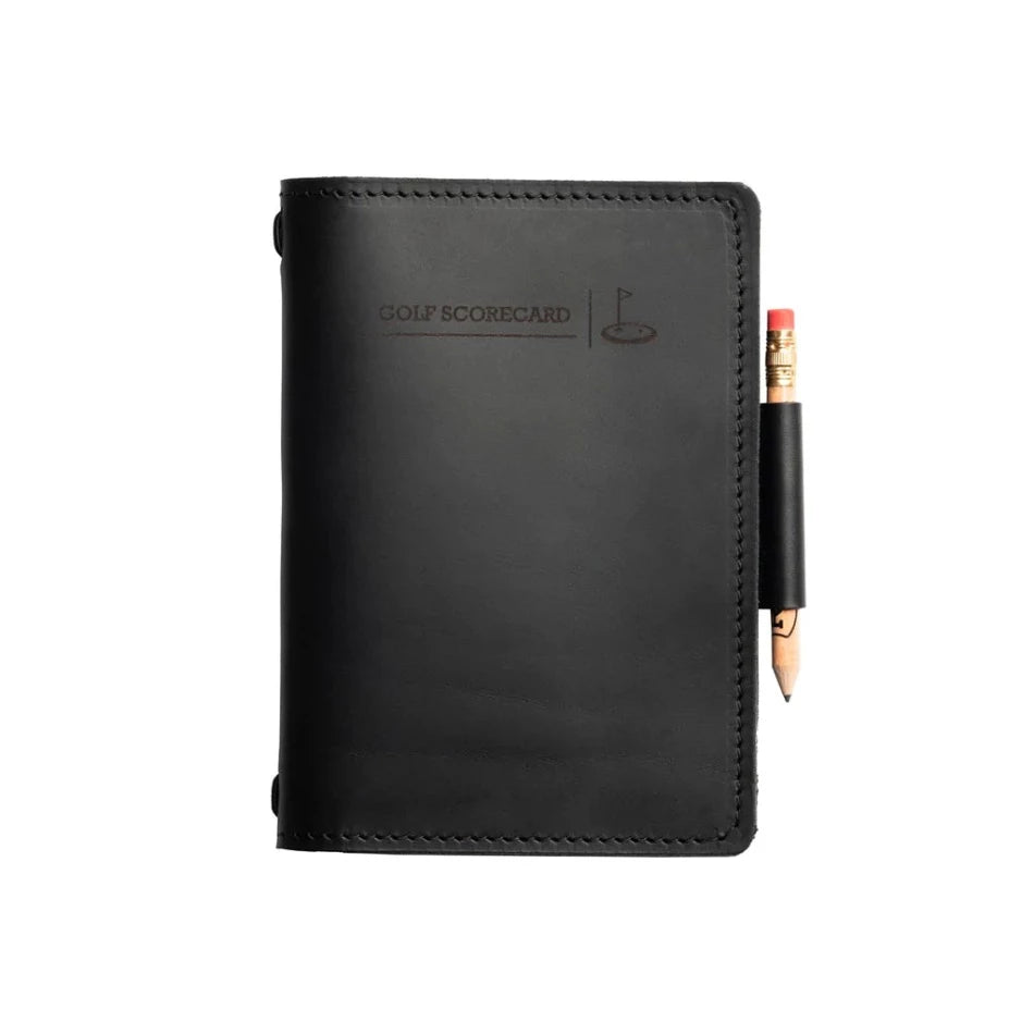 Premium Leather Golf Scorecard Holder - Stylish & Functional - Fish On! Custom Rods