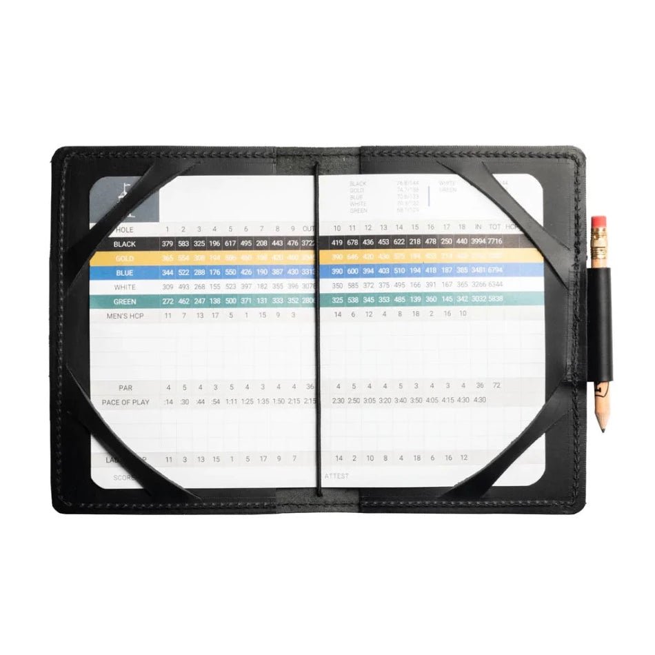 Premium Leather Golf Scorecard Holder - Stylish & Functional - Fish On! Custom Rods
