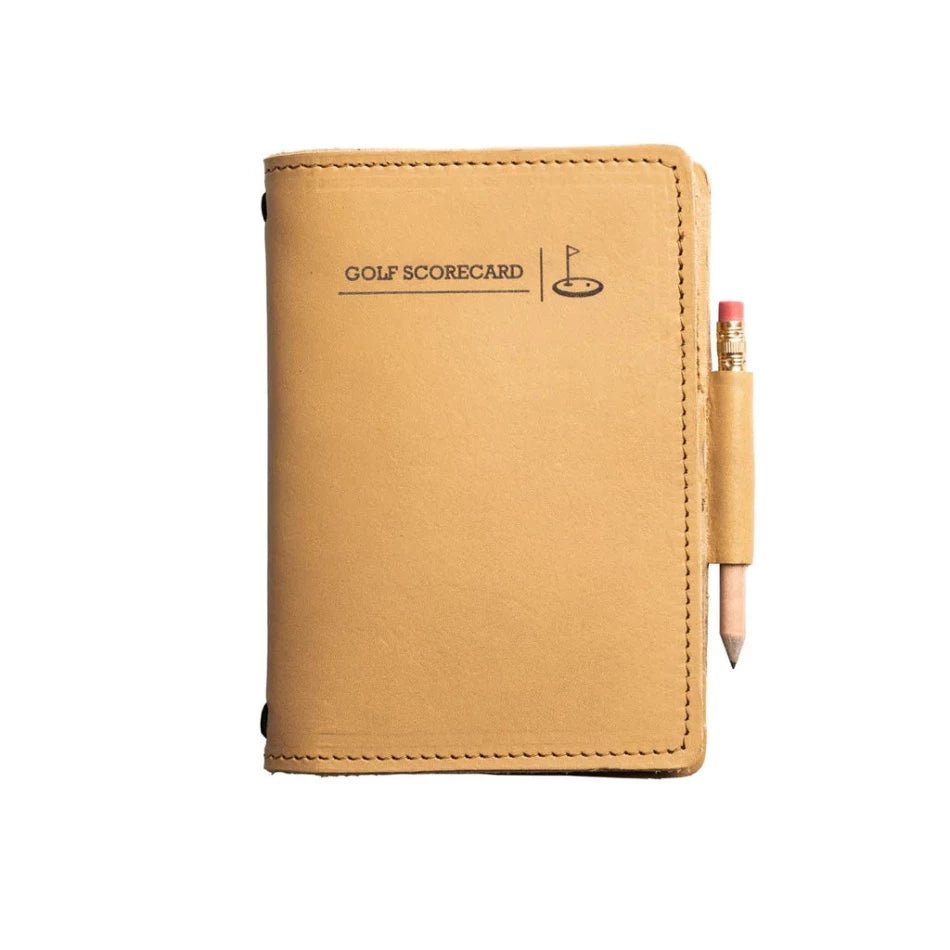 Premium Leather Golf Scorecard Holder - Stylish & Functional - Fish On! Custom Rods