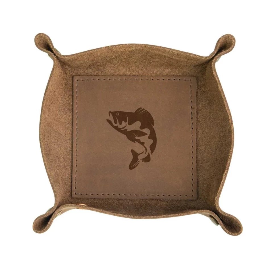 Premium Leather Valet Tray - Fish On! Custom Rods