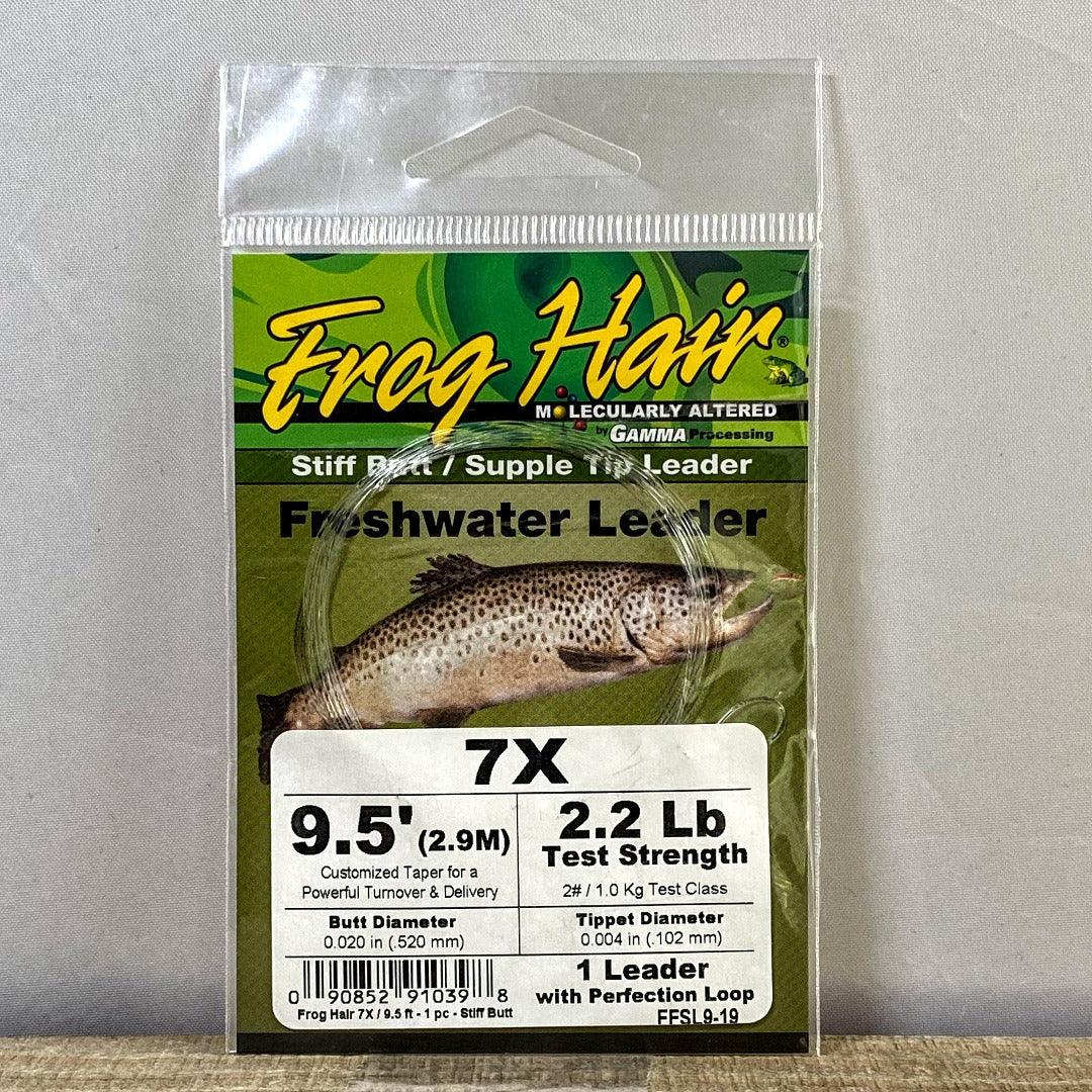 Premium Tapered Leaders with Perfection Loop and Stiff Butt - Frog Hair - Fish On! Custom Rods