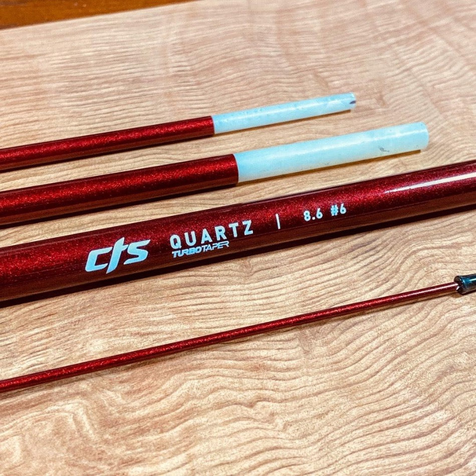 Quartz CrystalGlass TurboTaper™ Jewel 8’ 6” 6wt 4pc - Fish On! Custom Rods