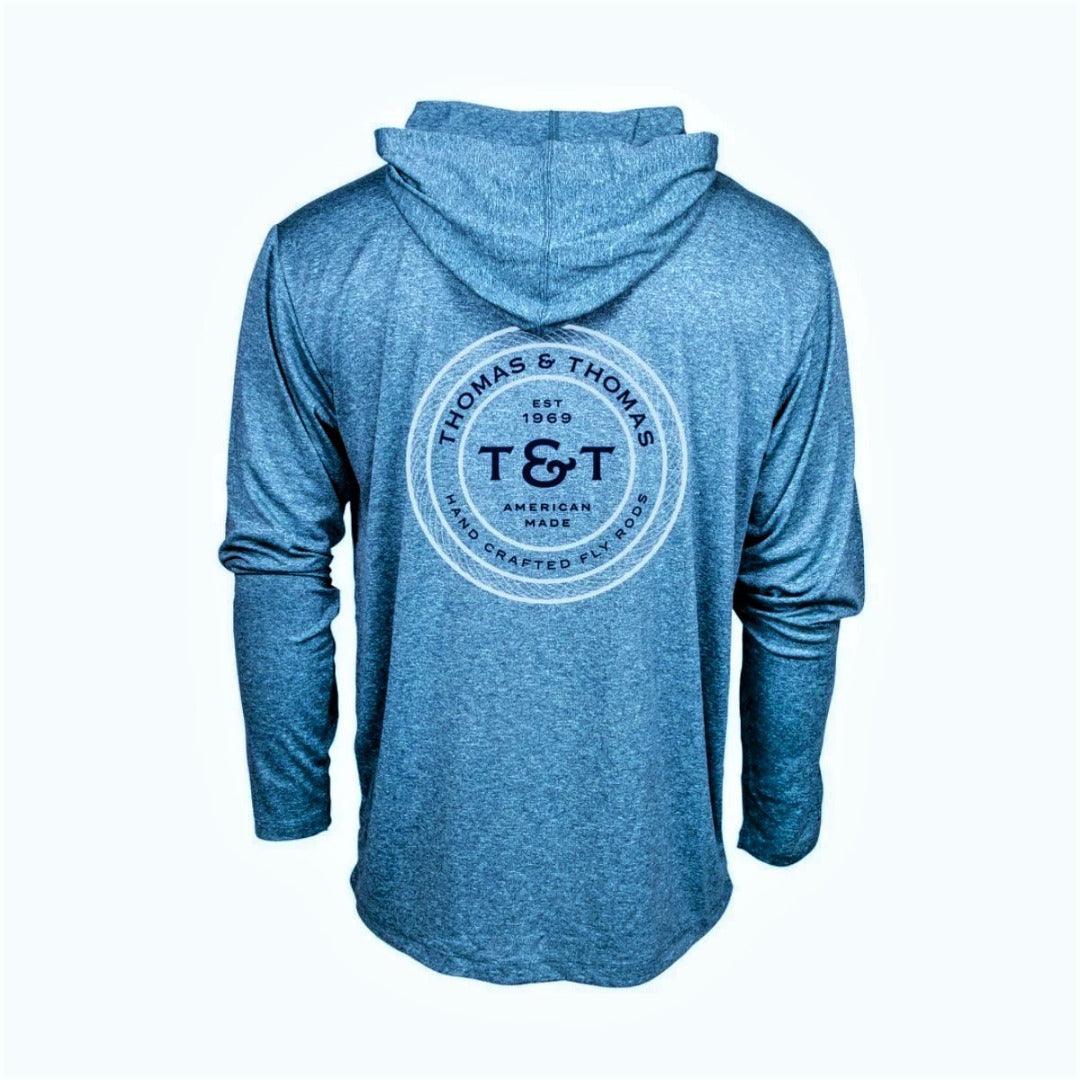 Thomas and Thomas Performance Sun Hoodie Indigo Green - Fish On! Custom Rods