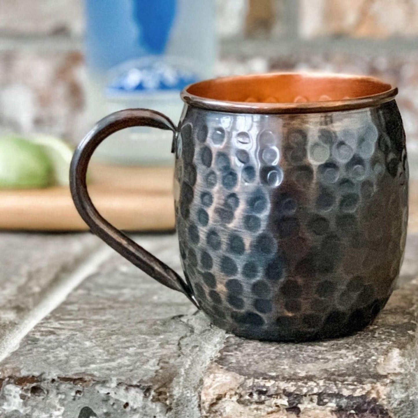 Vintage Hammered Copper Mug | Antique Design | Pure Copper - Fish On! Custom Rods
